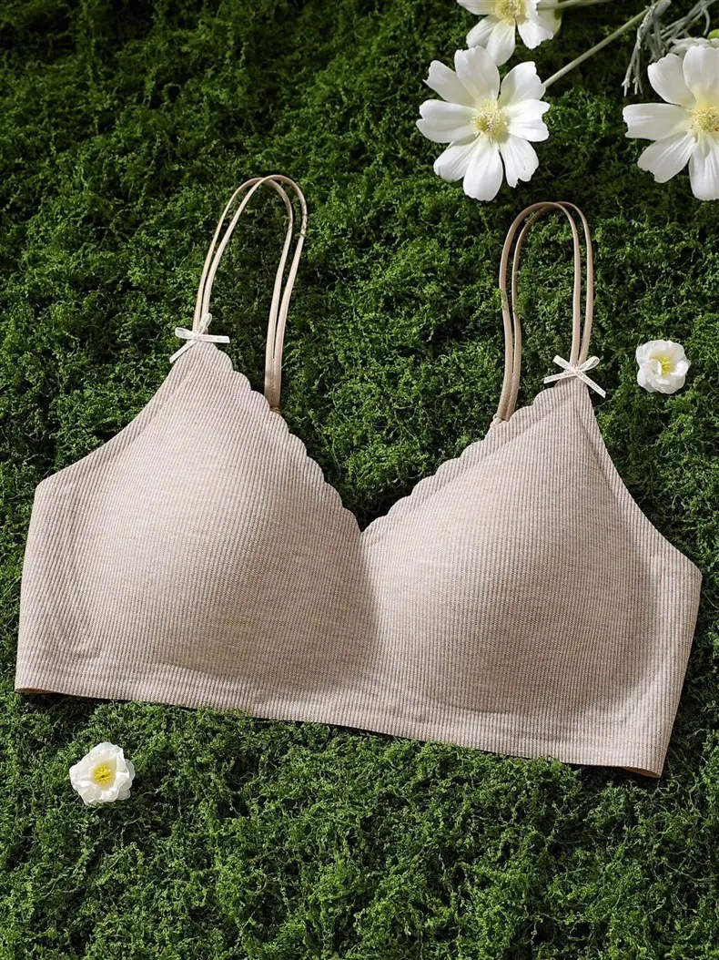 High-End Vertical Stripesd Intimates for Women, Soft, Comfortable, Light and Thin, Large Breasts, Small, High-Quality Wire-Free Bra — feature 21