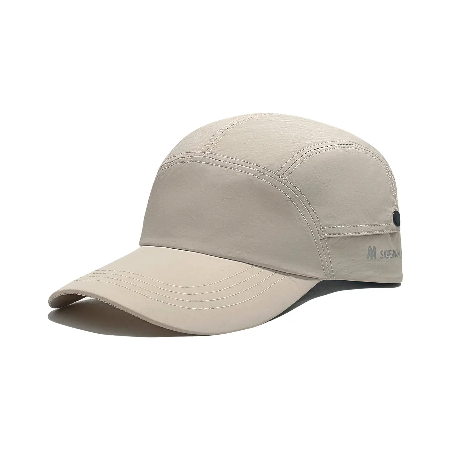 Men Lightweight Curved Brim Baseball Cap Beige - Image 5