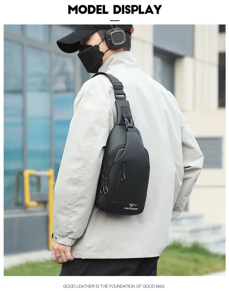 Korean Style Water-Proof Crossbody Bag for Men — feature 8