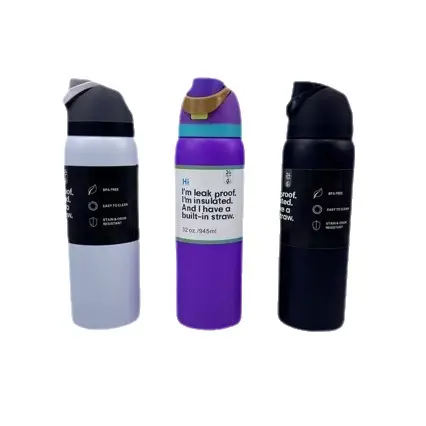 Amazon Cross-Border Owala Freesip Dual-Drink Sports Water Bottle with Handle, Bounce Cup, 304 Stainless Steel Insulated Cup