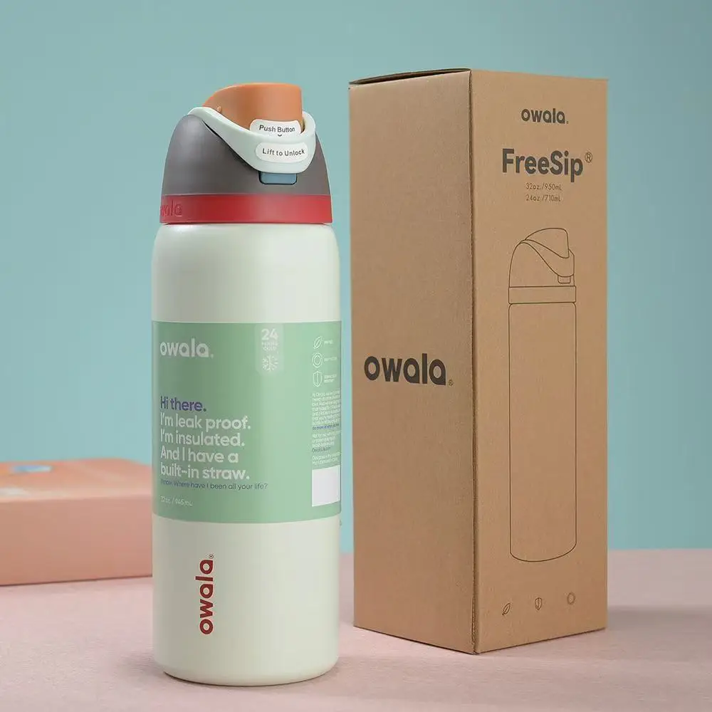 Amazon Cross-Border Owala Freesip Dual-Drink Sports Water Bottle with Handle, Bounce Cup, 304 Stainless Steel Insulated Cup