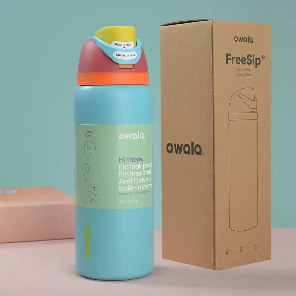 Amazon Cross-Border Owala Freesip Dual-Drink Sports Water Bottle with Handle, Bounce Cup, 304 Stainless Steel Insulated Cup