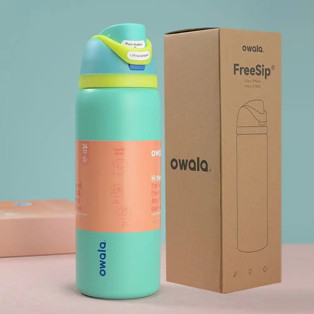 Amazon Cross-Border Owala Freesip Dual-Drink Sports Water Bottle with Handle, Bounce Cup, 304 Stainless Steel Insulated Cup