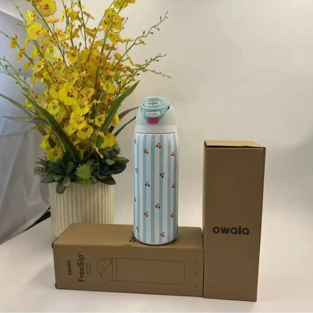 Amazon Cross-Border Owala Freesip Dual-Drink Sports Water Bottle with Handle, Bounce Cup, 304 Stainless Steel Insulated Cup