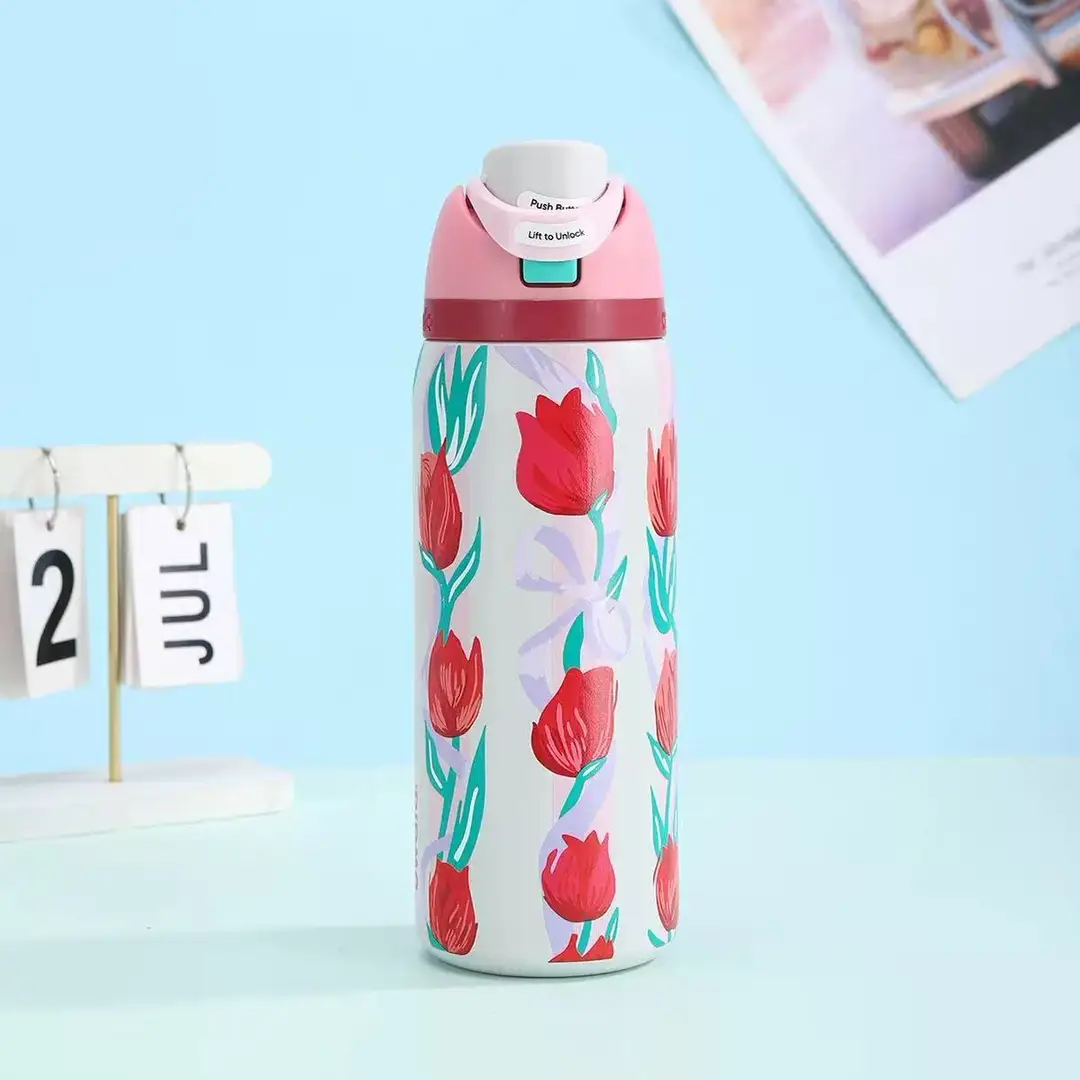 Amazon Cross-Border Owala Freesip Dual-Drink Sports Water Bottle with Handle, Bounce Cup, 304 Stainless Steel Insulated Cup