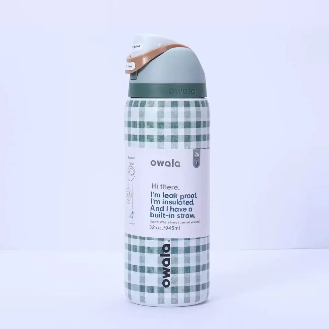 Amazon Cross-Border Owala Freesip Dual-Drink Sports Water Bottle with Handle, Bounce Cup, 304 Stainless Steel Insulated Cup