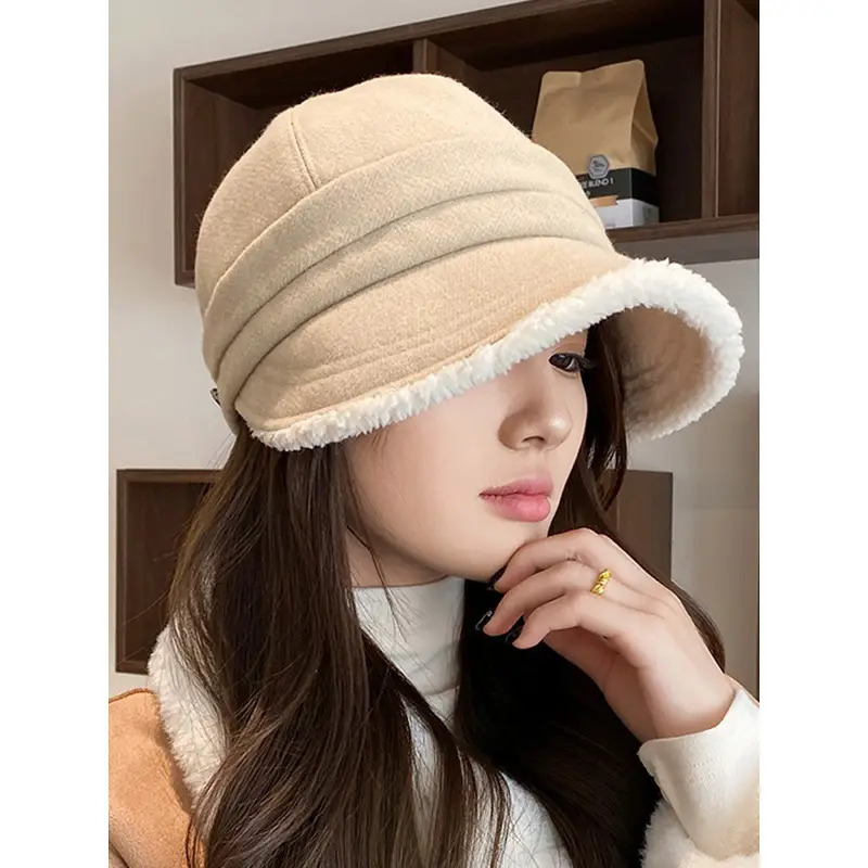 Windproof Fisherman Hat for Women Warm Fleece Lined - Image 7