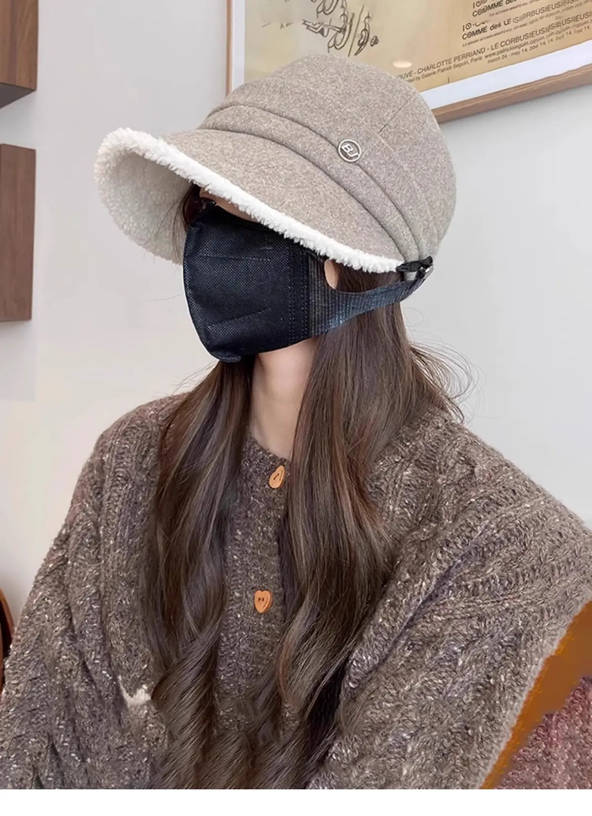 Windproof Fisherman Hat for Women Warm Fleece Lined — feature 24