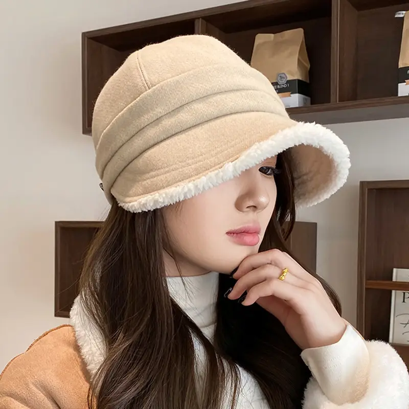 Windproof Fisherman Hat for Women Warm Fleece Lined — feature 28
