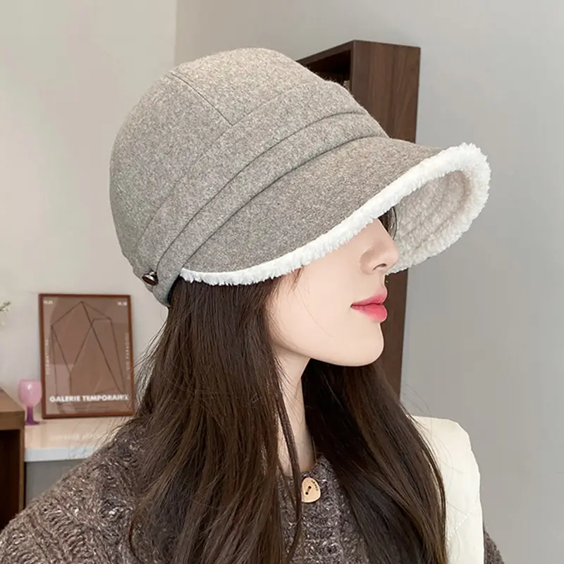 Windproof Fisherman Hat for Women Warm Fleece Lined — feature 31