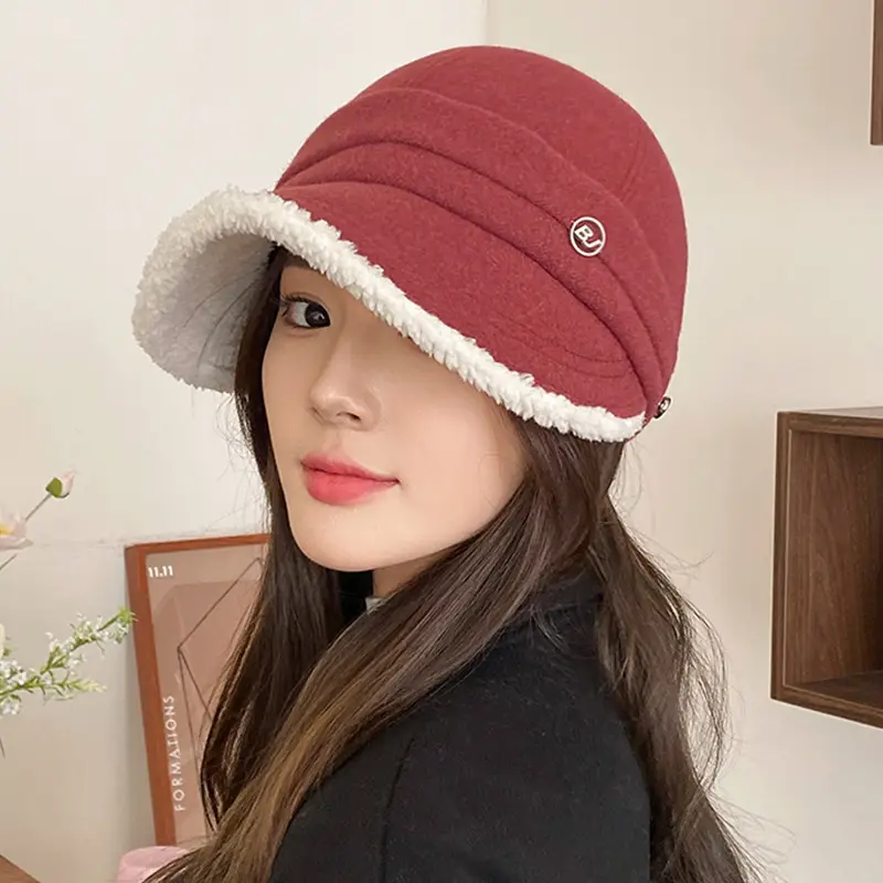 Windproof Fisherman Hat for Women Warm Fleece Lined - Image 5