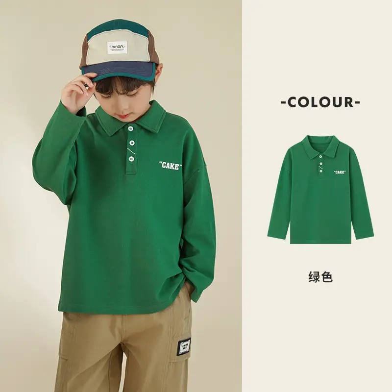 Duoduo Boys Polo T-Shirt Blue 2025 Spring Autumn