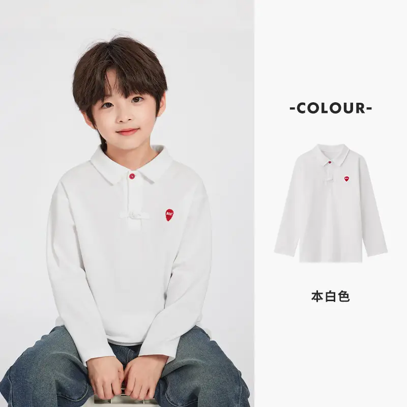 Duoduo Boys Polo T-Shirt Blue 2025 Spring Autumn