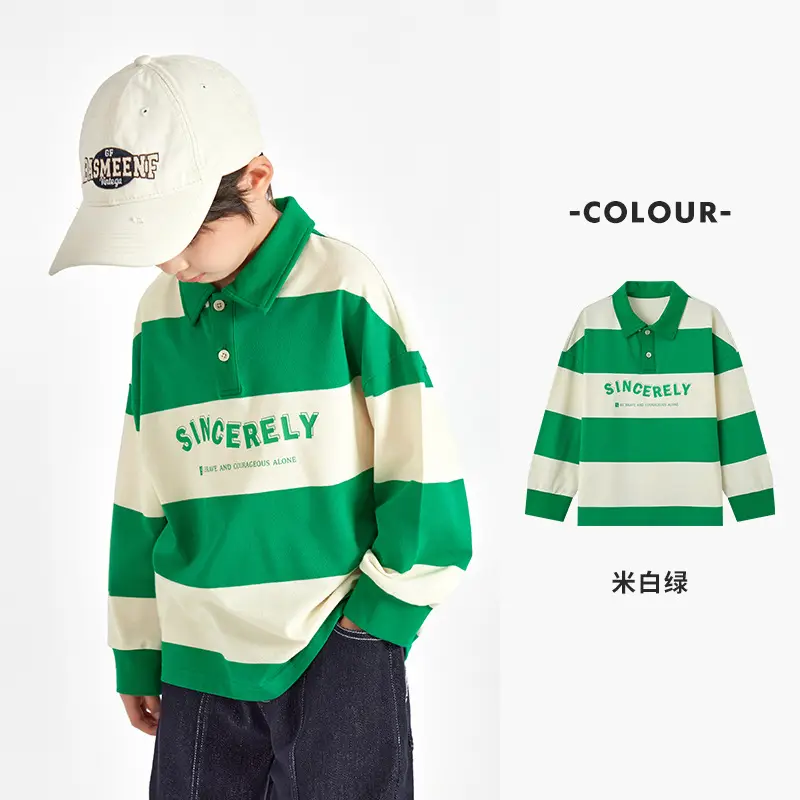 Duoduo Boys Polo T-Shirt Blue 2025 Spring Autumn