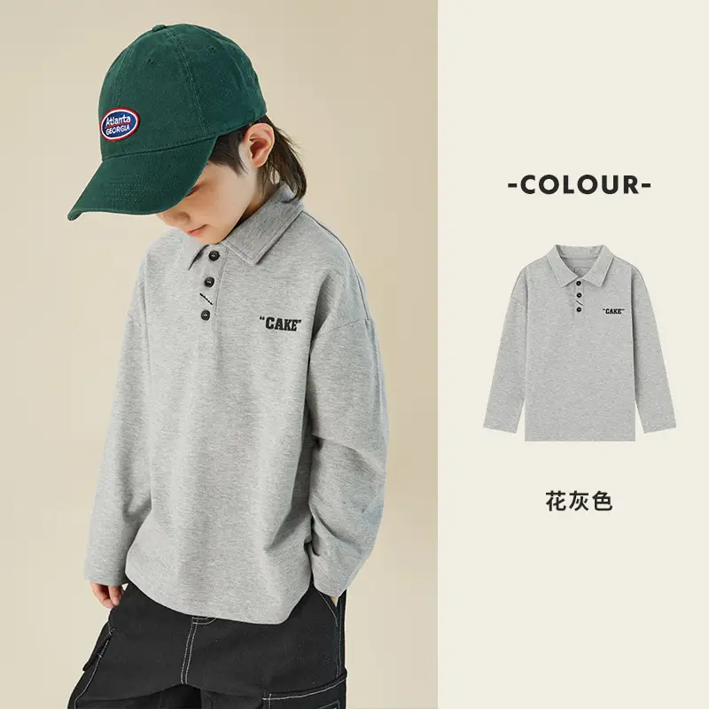 Duoduo Boys Polo T-Shirt Blue 2025 Spring Autumn