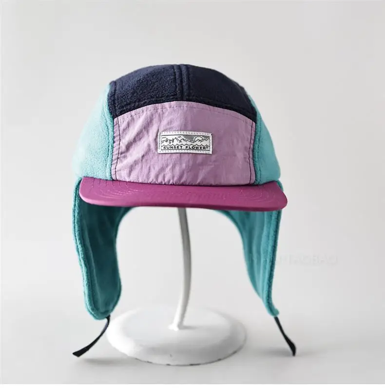 Men Winter Color Blocked Peaked Cap Hat — feature 5