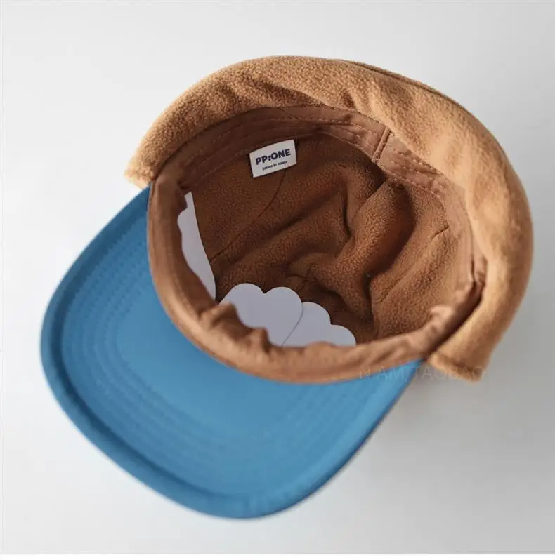 Men Winter Color Blocked Peaked Cap Hat — feature 9