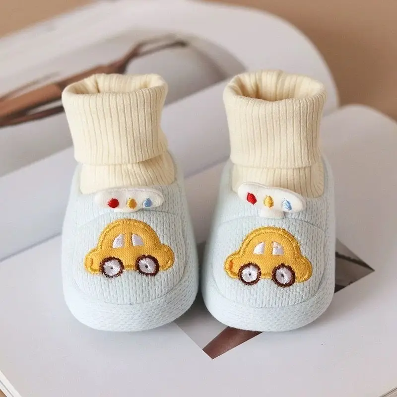 Baby Fleece Lined Winter Shoes 0-6 Months Cute Embroidered