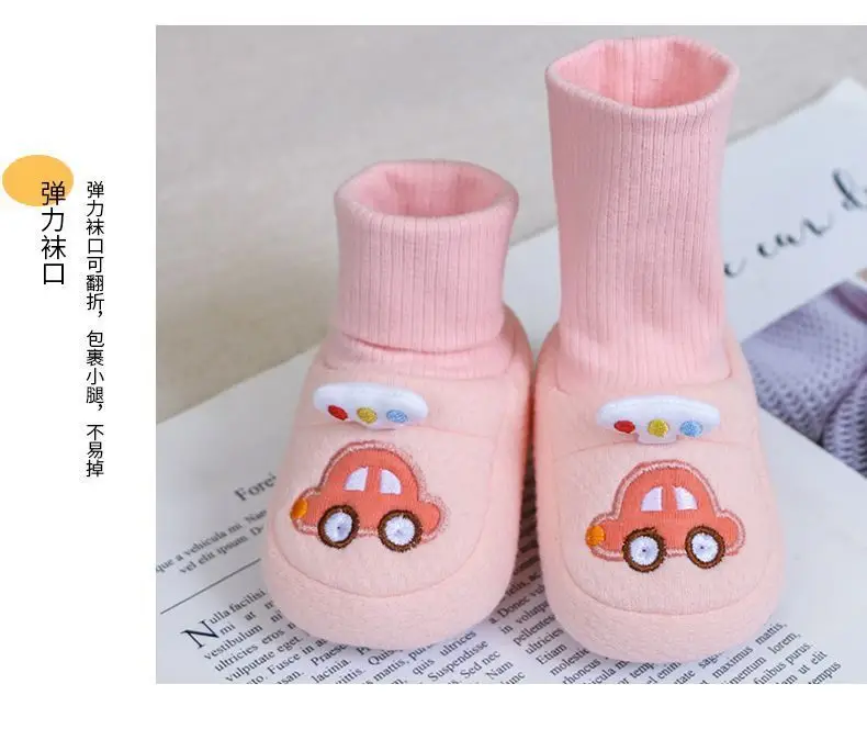 Baby Fleece Lined Winter Shoes 0-6 Months Cute Embroidered — feature 7