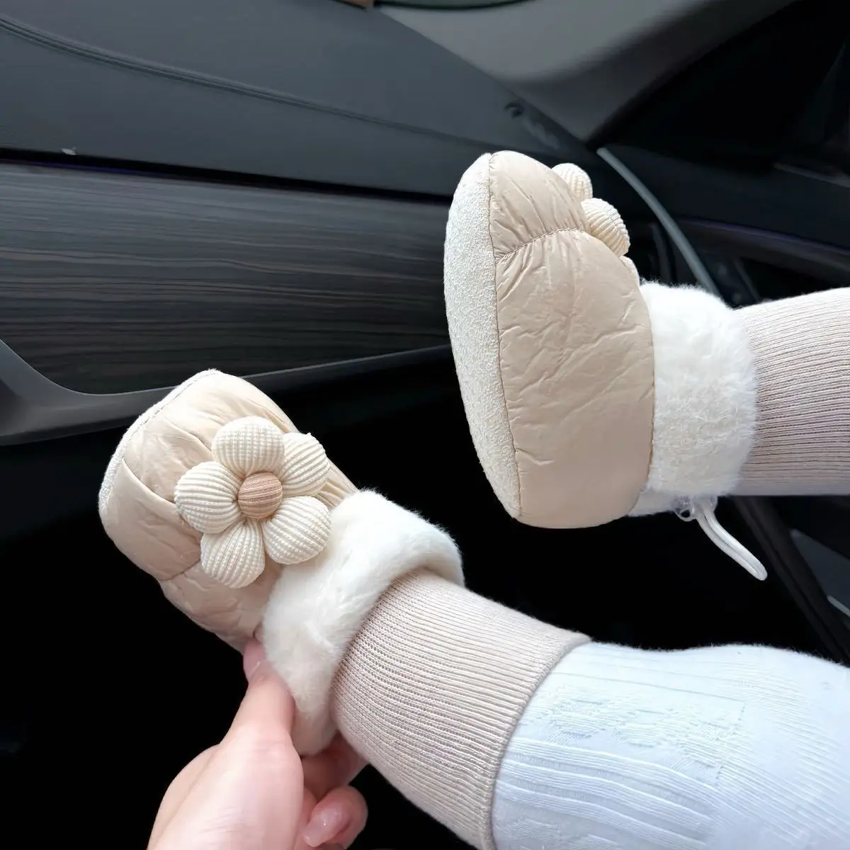 Baby Warm Socks & Shoes 0-1Yr Fleece Lined Non-Falling — feature 12