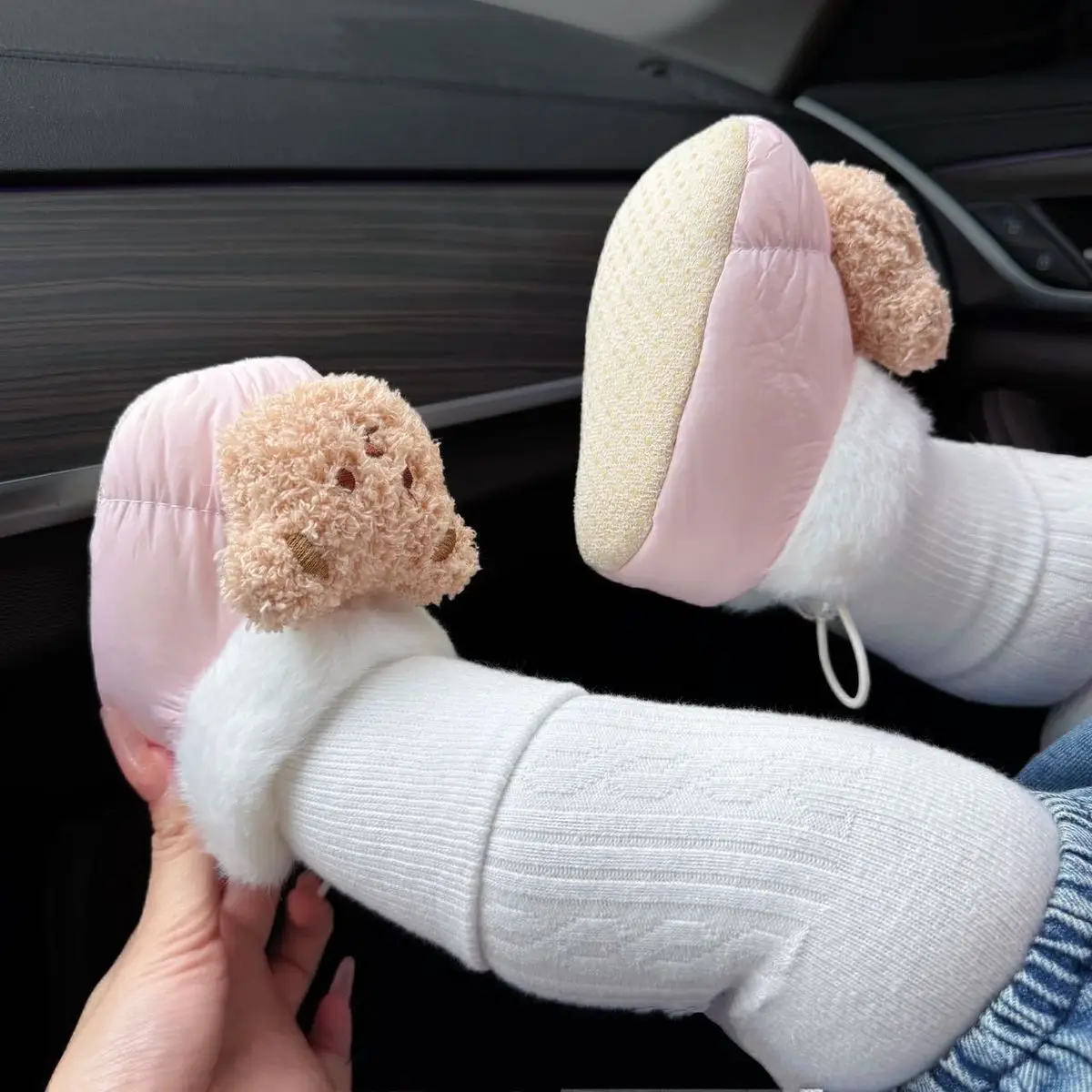 Baby Warm Socks & Shoes 0-1Yr Fleece Lined Non-Falling — feature 21