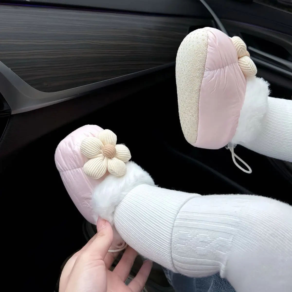 Baby Warm Socks & Shoes 0-1Yr Fleece Lined Non-Falling — feature 3