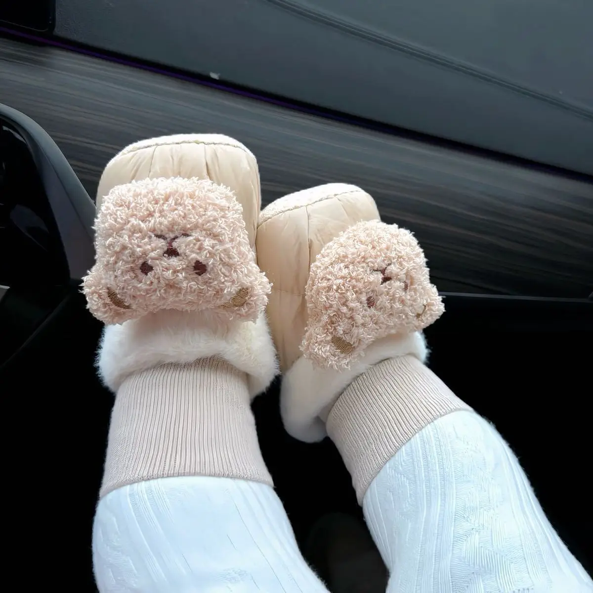Baby Warm Socks & Shoes 0-1Yr Fleece Lined Non-Falling — feature 34