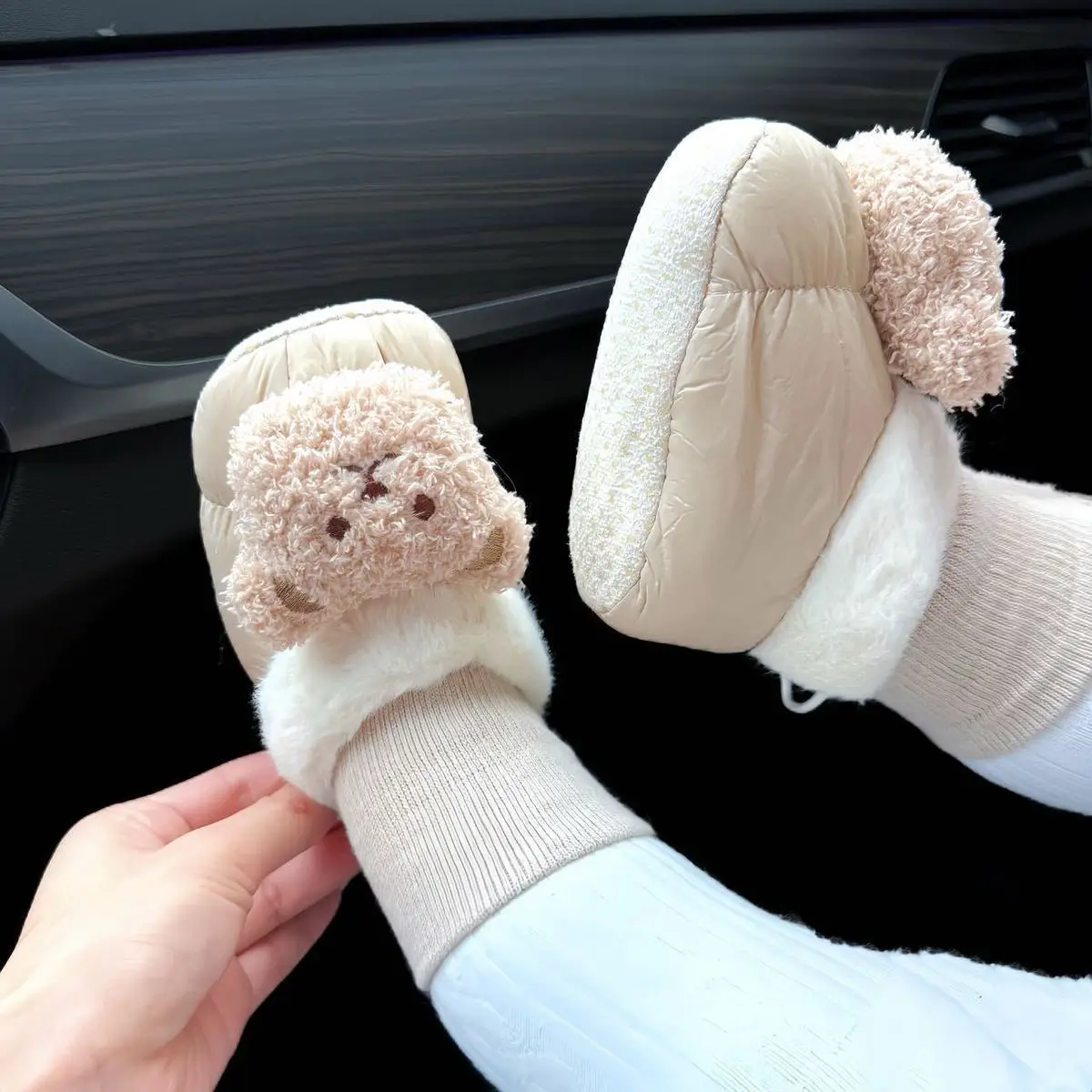 Baby Warm Socks & Shoes 0-1Yr Fleece Lined Non-Falling — feature 36