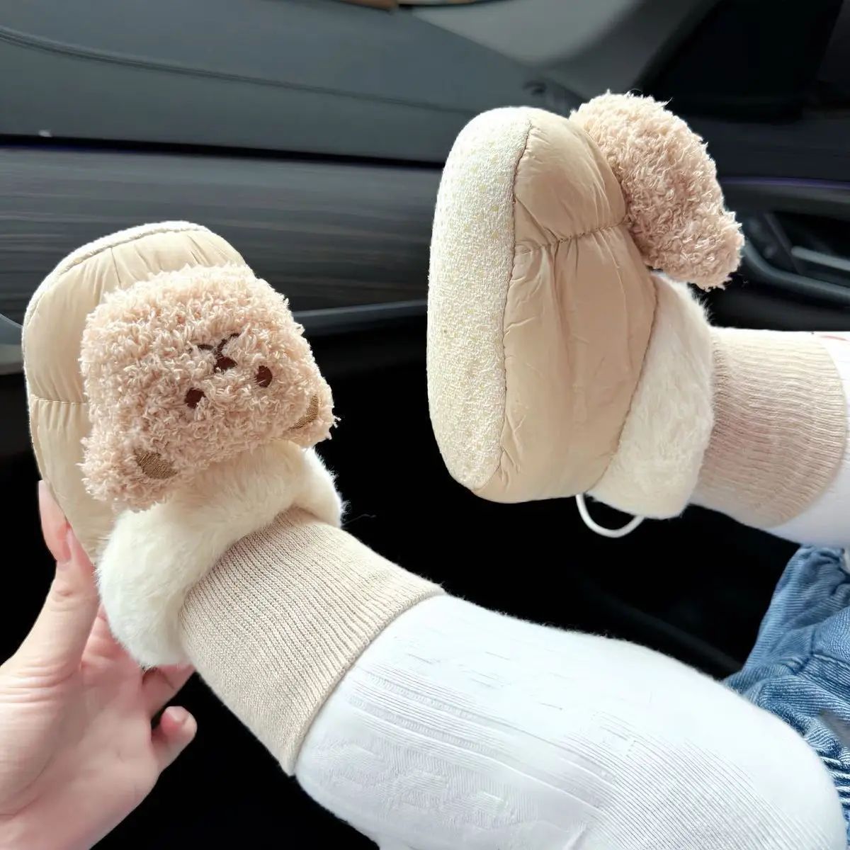 Baby Warm Socks & Shoes 0-1Yr Fleece Lined Non-Falling — feature 38