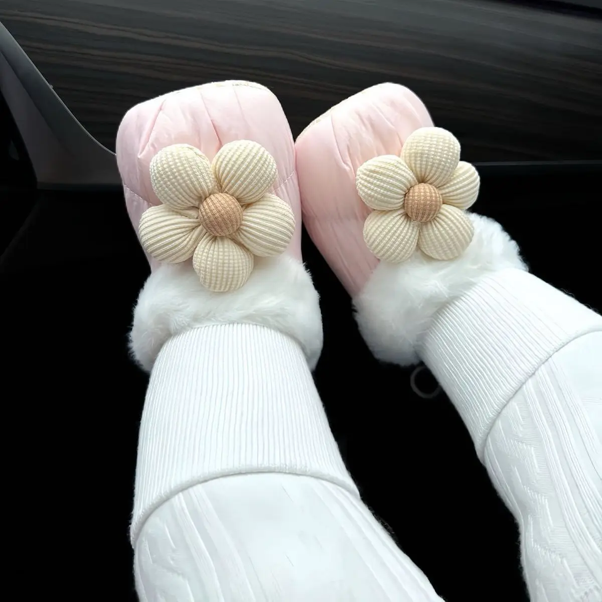 Baby Warm Socks & Shoes 0-1Yr Fleece Lined Non-Falling — feature 4