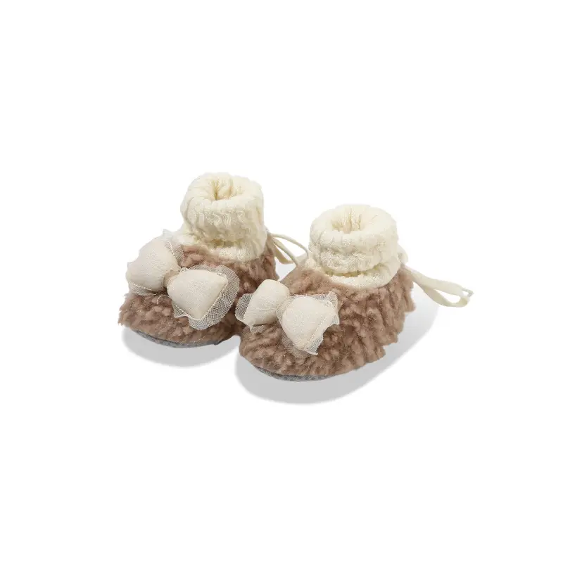 Winter Newborn Baby Shoes and Socks, Infant and Toddler Hug Shoes, Baby Girl's Velvet Thickeneded Shoes, Warm Cotton Shoes, Autumn and Winter Styles - Image 7