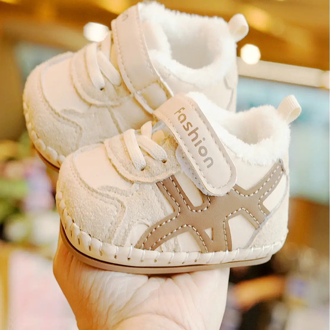 Baby Shoes Winter Fleece Lined 0-1Yr Non-Slip