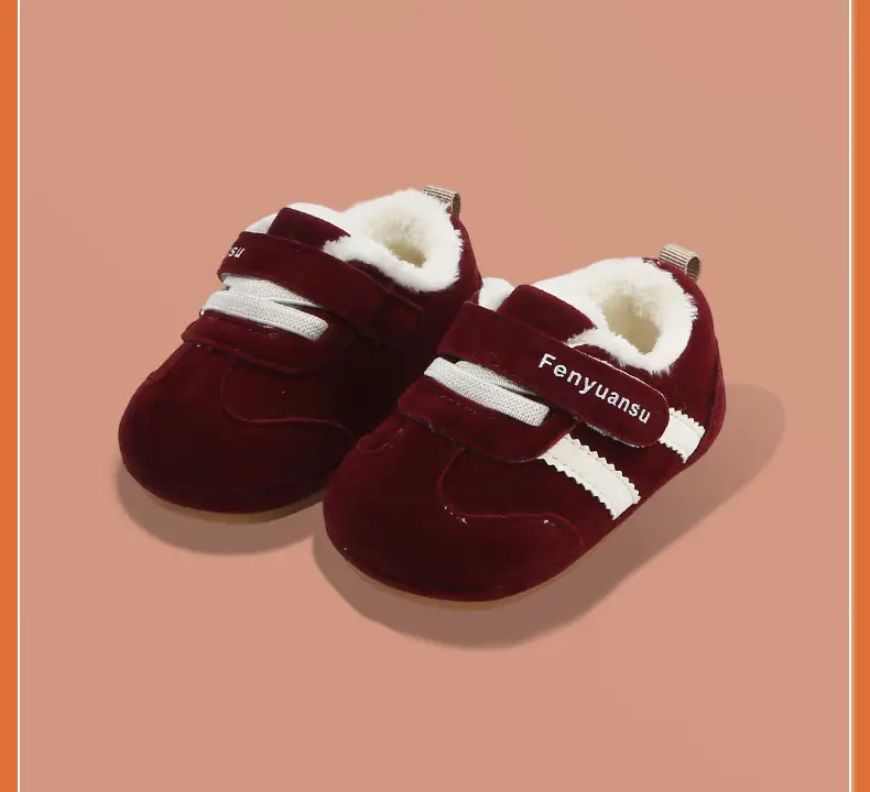 Winter Baby Shoes for Girls Brown Fleece Lined Toddler — feature 30