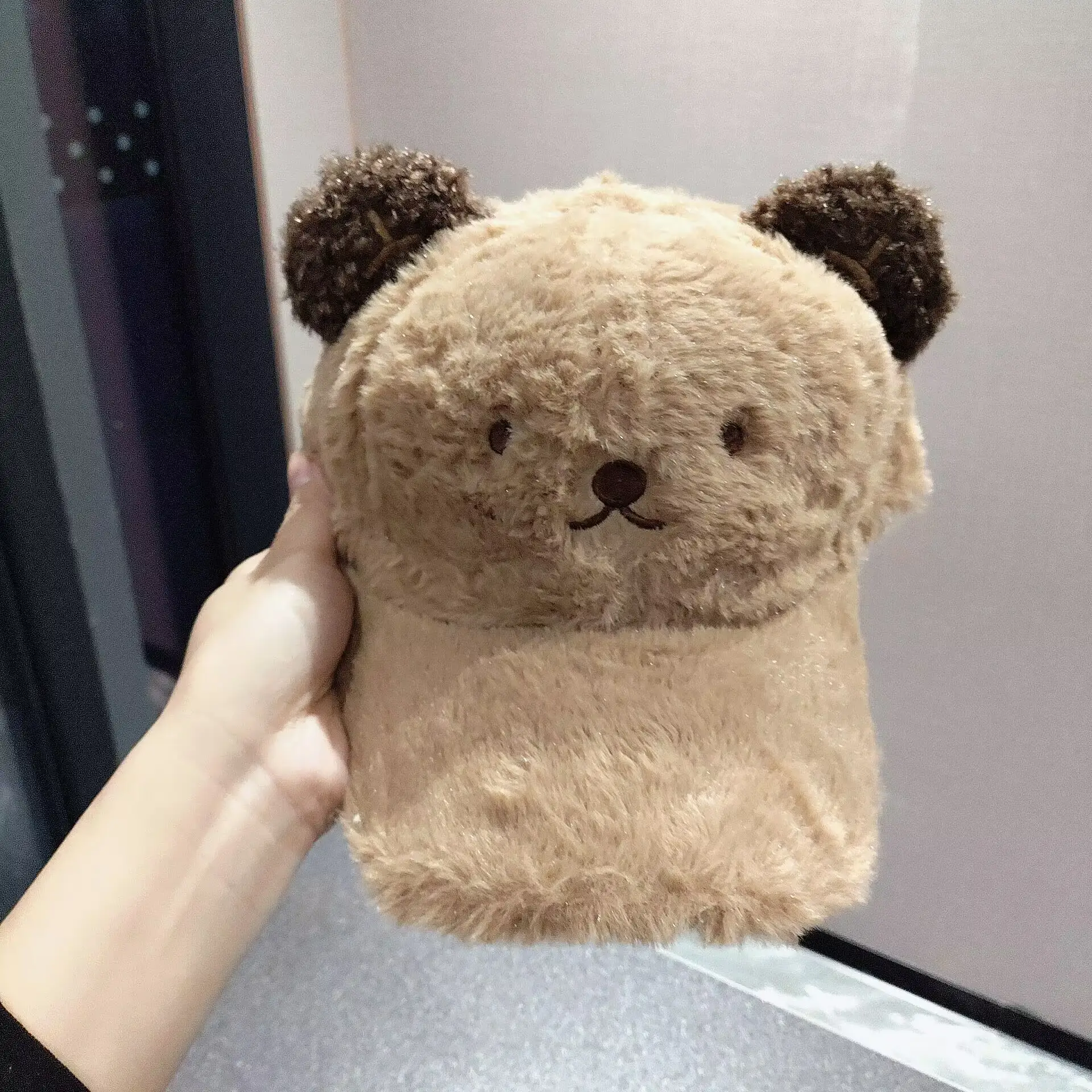 Plush Bear Cap for Women Face-Slimming Winter College Style - Image 5