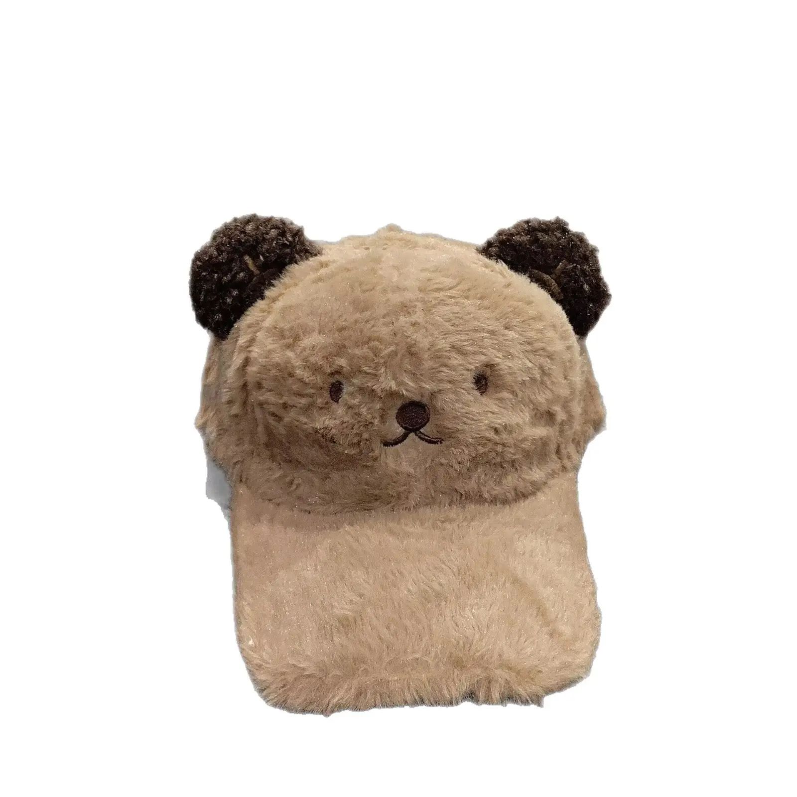 Plush Bear Cap for Women Face-Slimming Winter College Style - Image 7
