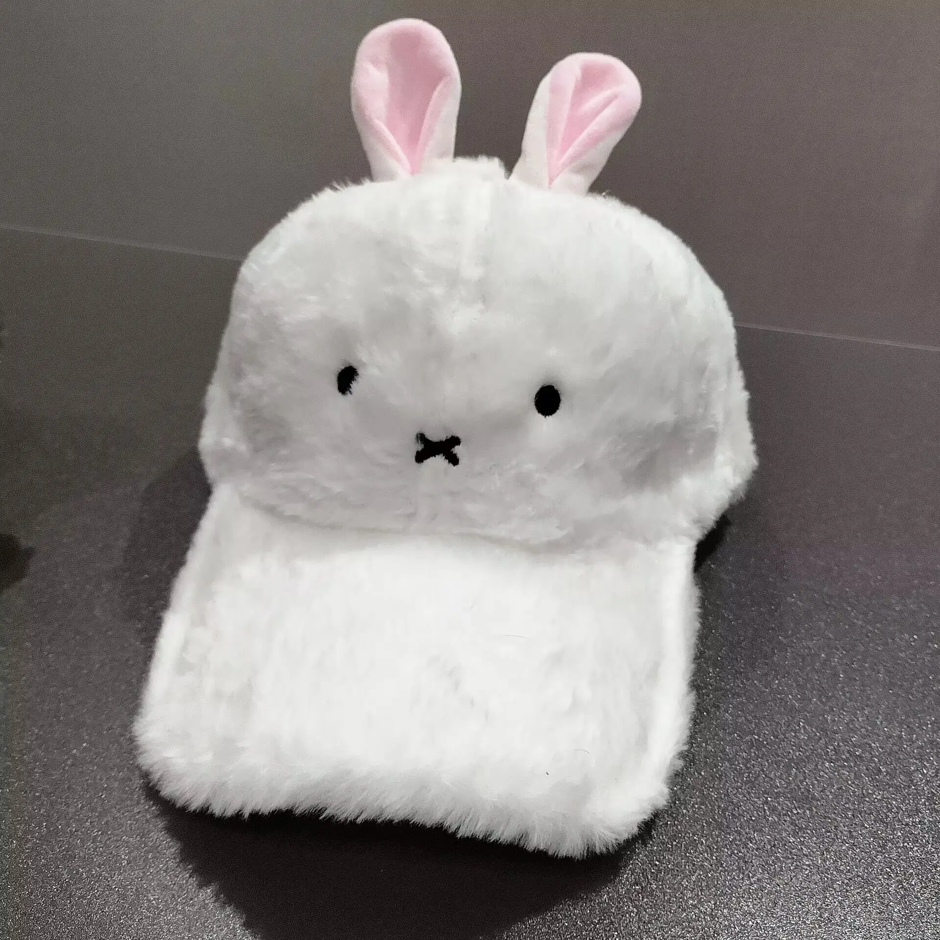 Plush Bear Cap for Women Face-Slimming Winter College Style — feature 4