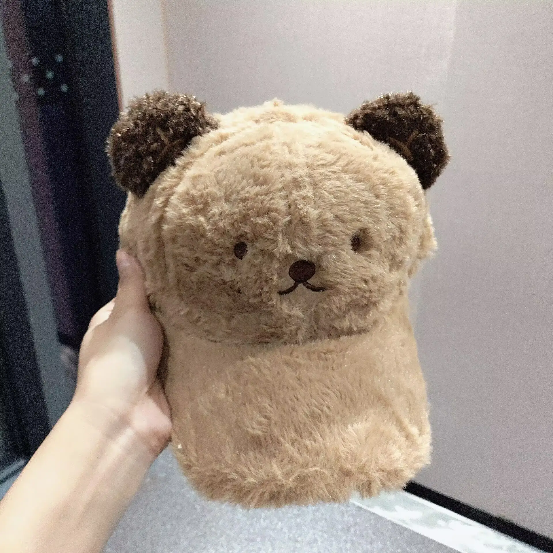Plush Bear Cap for Women Face-Slimming Winter College Style — feature 7