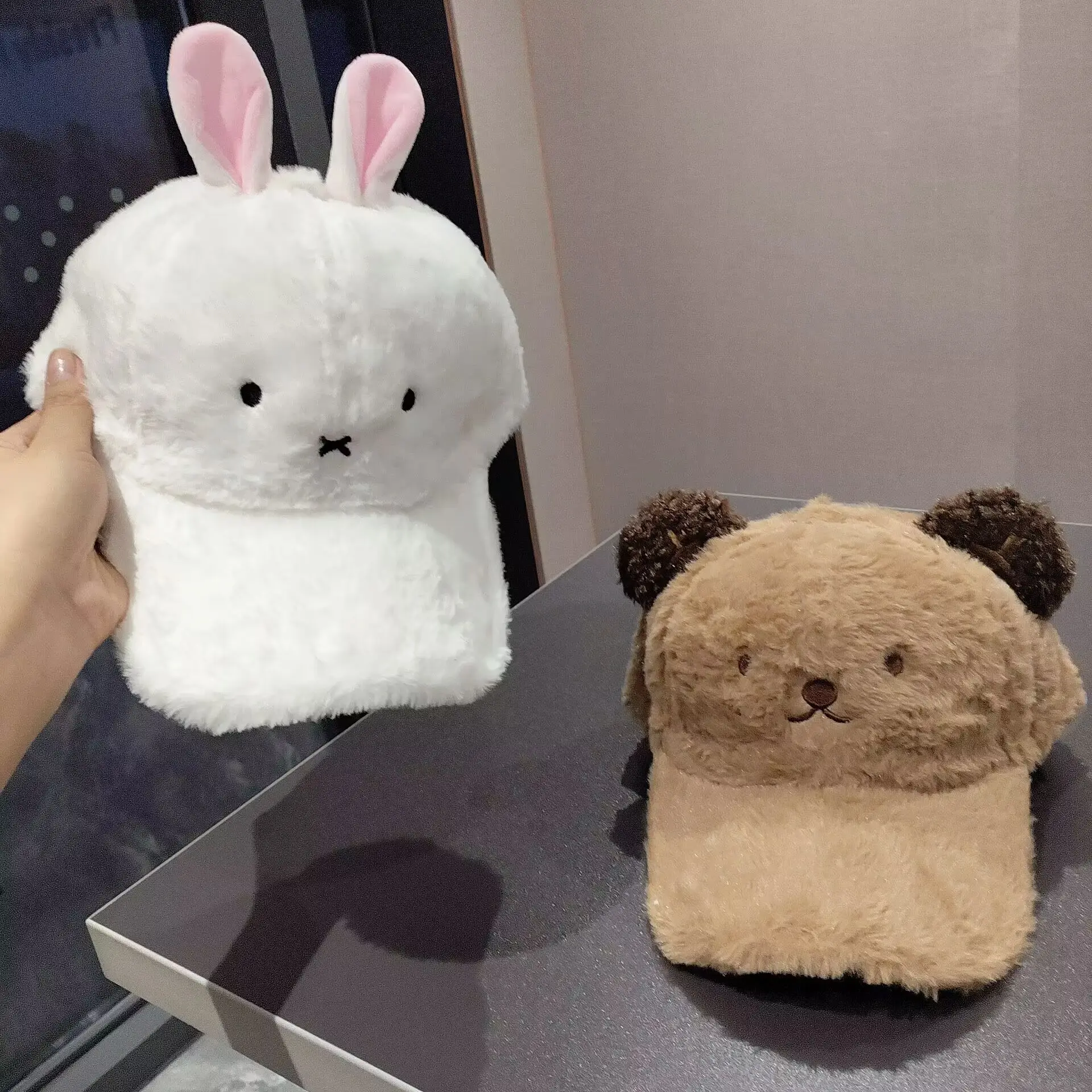 Plush Bear Cap for Women Face-Slimming Winter College Style — feature 8