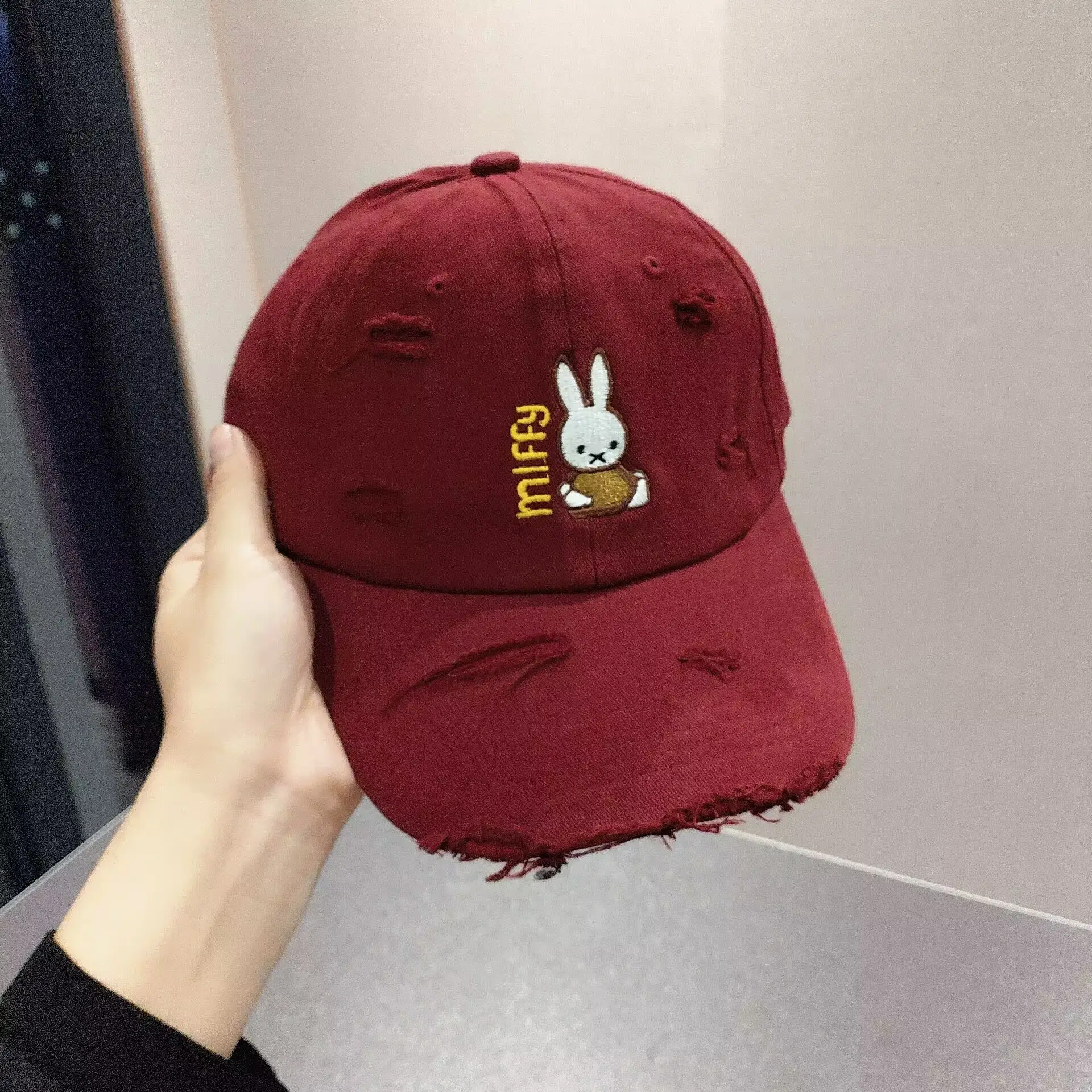 New Miffy Rabbit Baseball Cap White Embroidered — feature 14