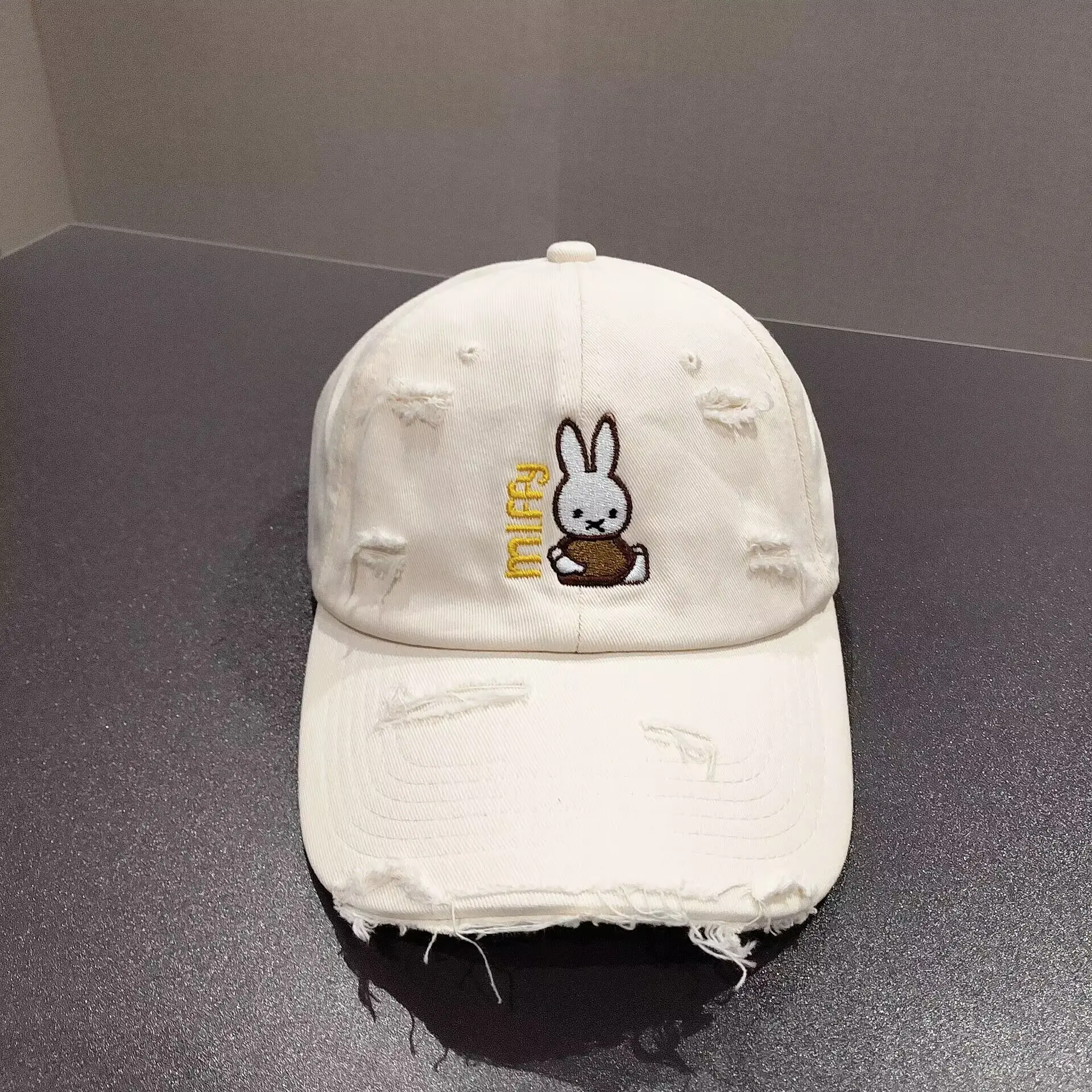 New Miffy Rabbit Baseball Cap White Embroidered - Image 3