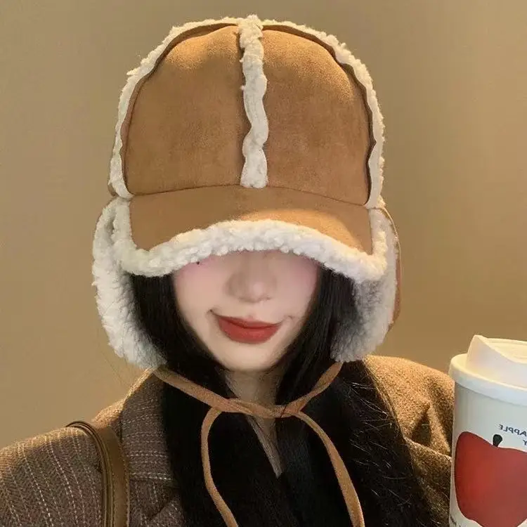Women Suede Winter Hat with Embroidered Bow - Image 9