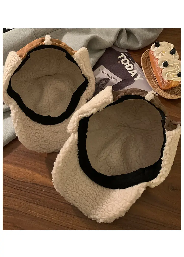 Women Suede Winter Hat with Embroidered Bow — feature 11