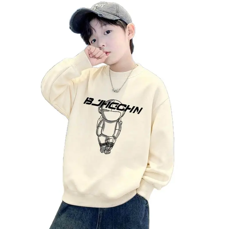 Autumn Fleece Handsome Astronaut T-Shirt for Boys - Image 35