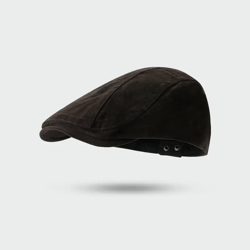 Black Retro Suede Beret Hat for Women Men - Image 6
