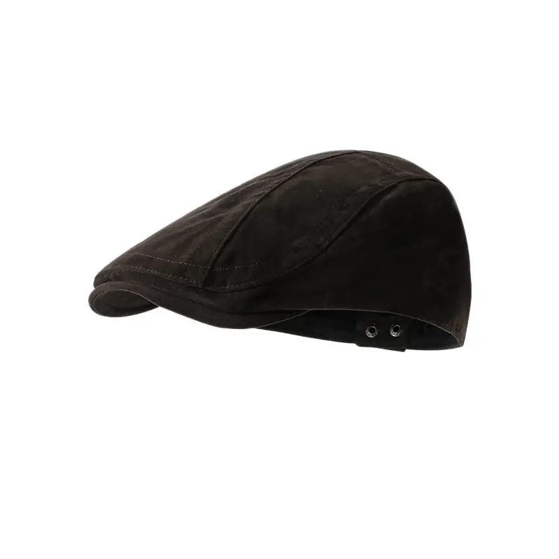 Black Retro Suede Beret Hat for Women Men - Image 7