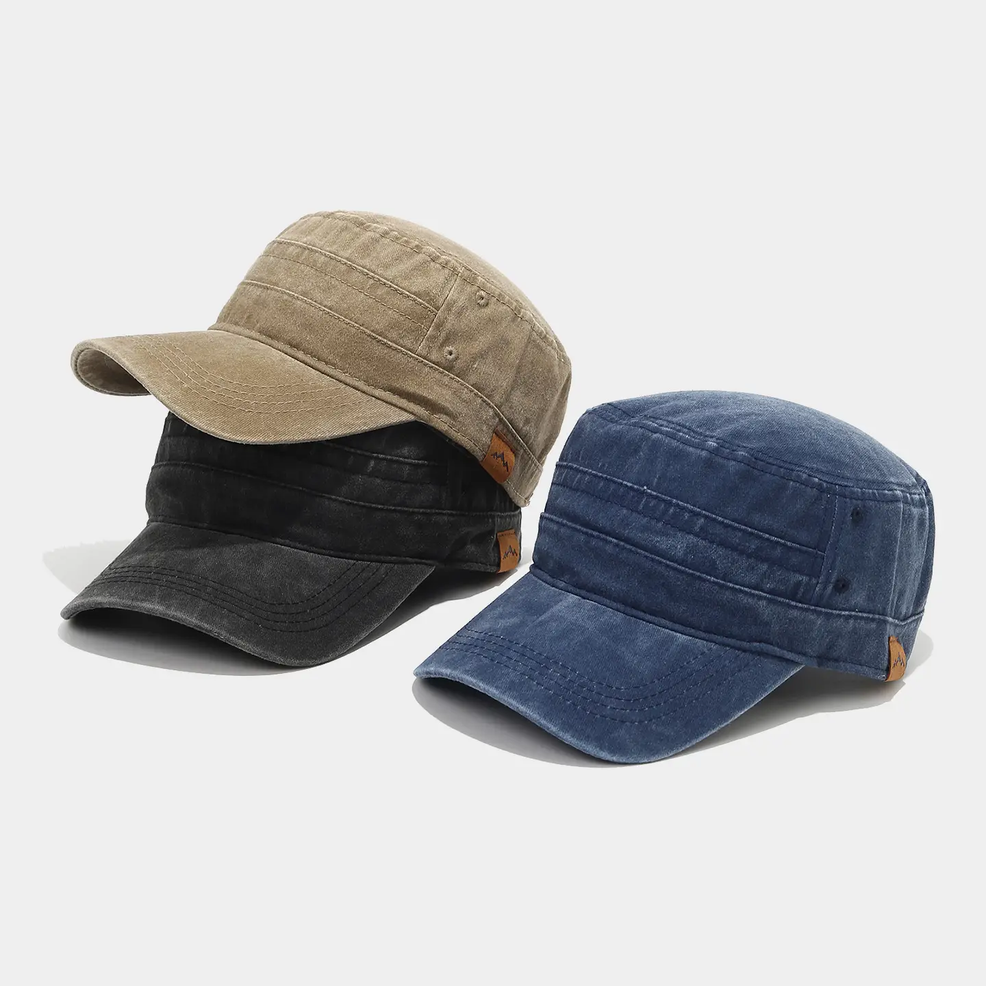 2026 Mountain Peak Leather Label Military Hat Men Women - Image 6
