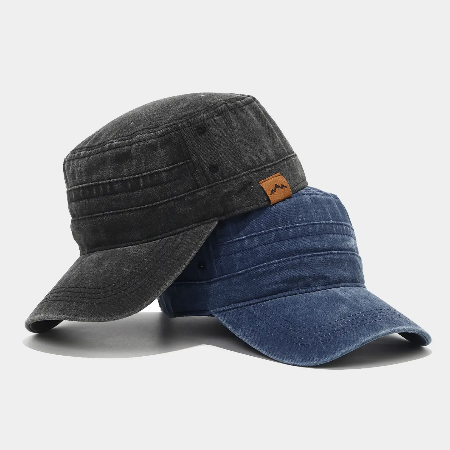 2026 Mountain Peak Leather Label Military Hat Men Women - Image 7