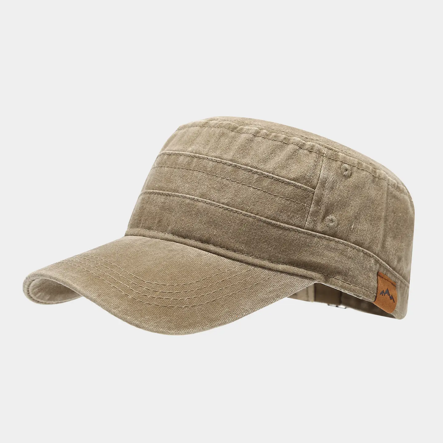 2026 Mountain Peak Leather Label Military Hat Men Women - Image 3