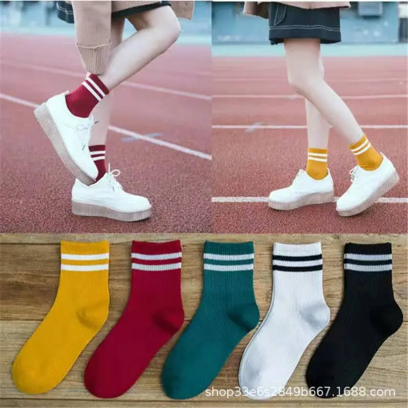 Socks for Men, Mid-Calf Socks, Sports Socks, All-Season Breathable, Sweat-Absorbent, Sports and Casual Men's Socks, Cotton