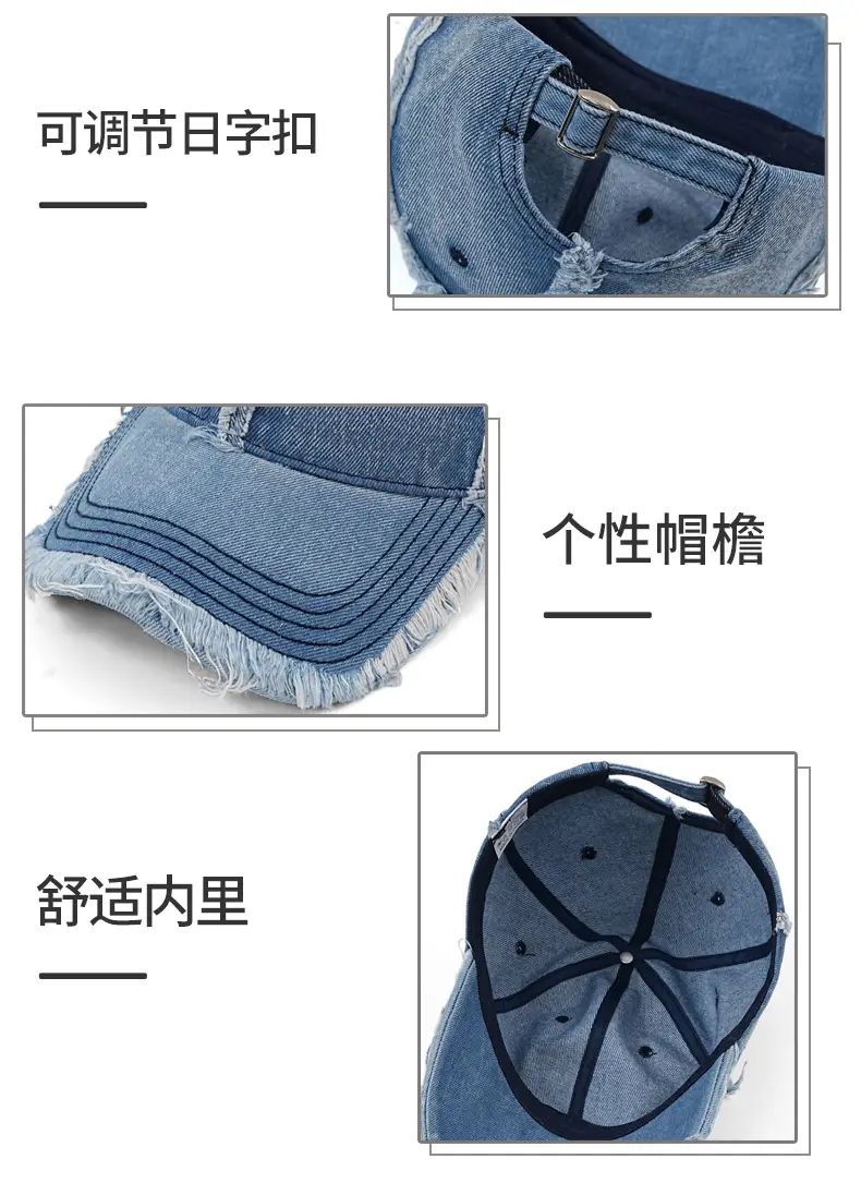 Los Angeles Vintage Washed Denim Cap for Men — feature 10
